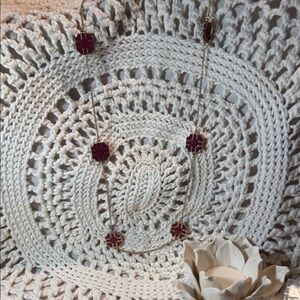 Elegant Fuchsia and Gold Necklace